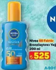 NİVEA 50 FAKTÖR BRONZLAŞTIRICI YAĞ 200 ML